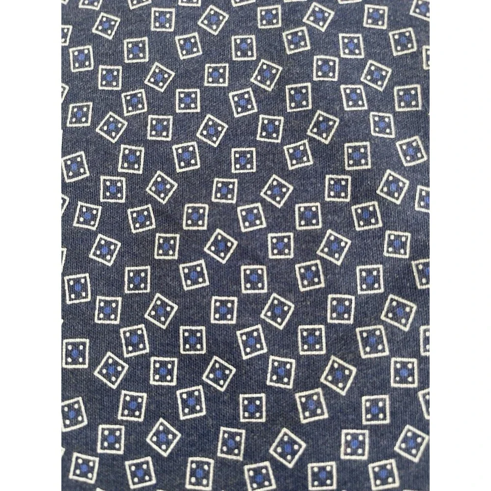 Polo Ralph Lauren Polo Shirt Mens XL Blue Long Sleeve Dice Print Custom Slim Fit